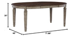 Londenbay Classic Farmhouse Oval Dining Room Extension Table