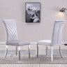 Dining Chairs, Light Grey Velvet Dining Chairs