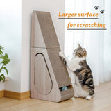 Cat Scratching Post, 2 in 1 Large 28.3" Corrugated Cat Scratcher