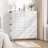 Chest of Drawers for Bedroom, PU Dresser Drawers with Side Pockets