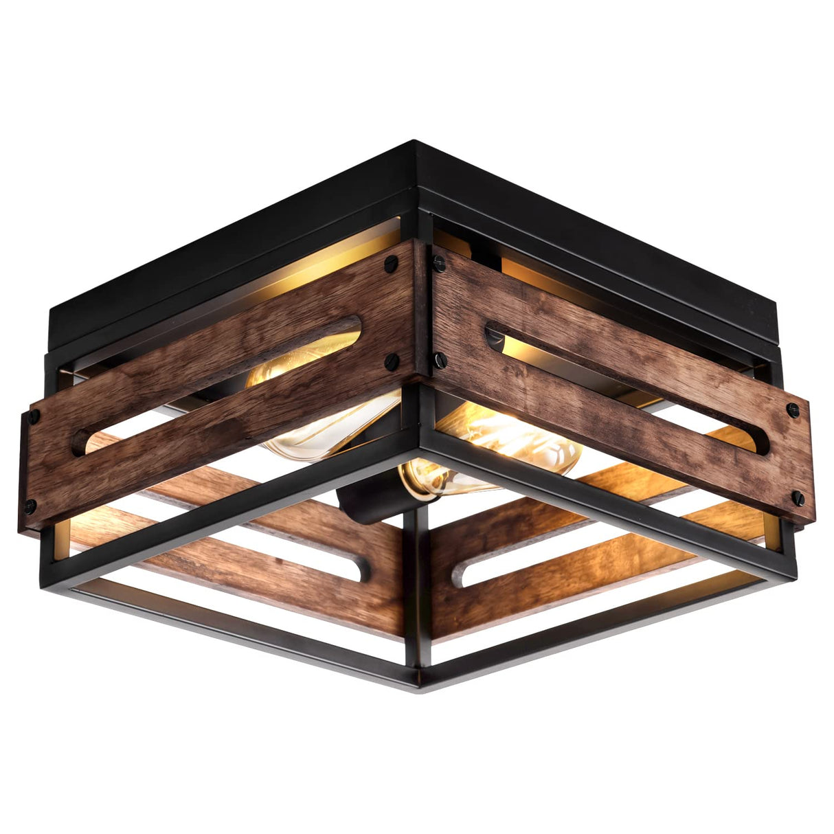 2-Light Farmhouse Flush Mount Ceiling Light