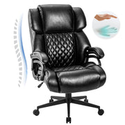 High Back Big & Tall 400lb Office Chair - Heavy Duty Metal Base