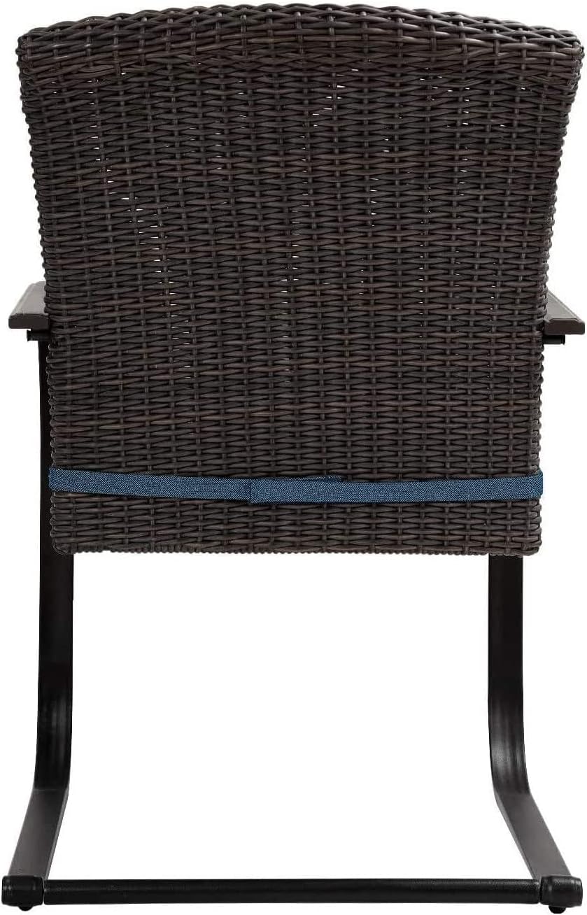 2-Piece Dining Wicker Chair Outdoor Conversation Set with Cushions