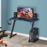 Computer Desk Z Shaped Workstation Ergonomic Table with Headphone Hook