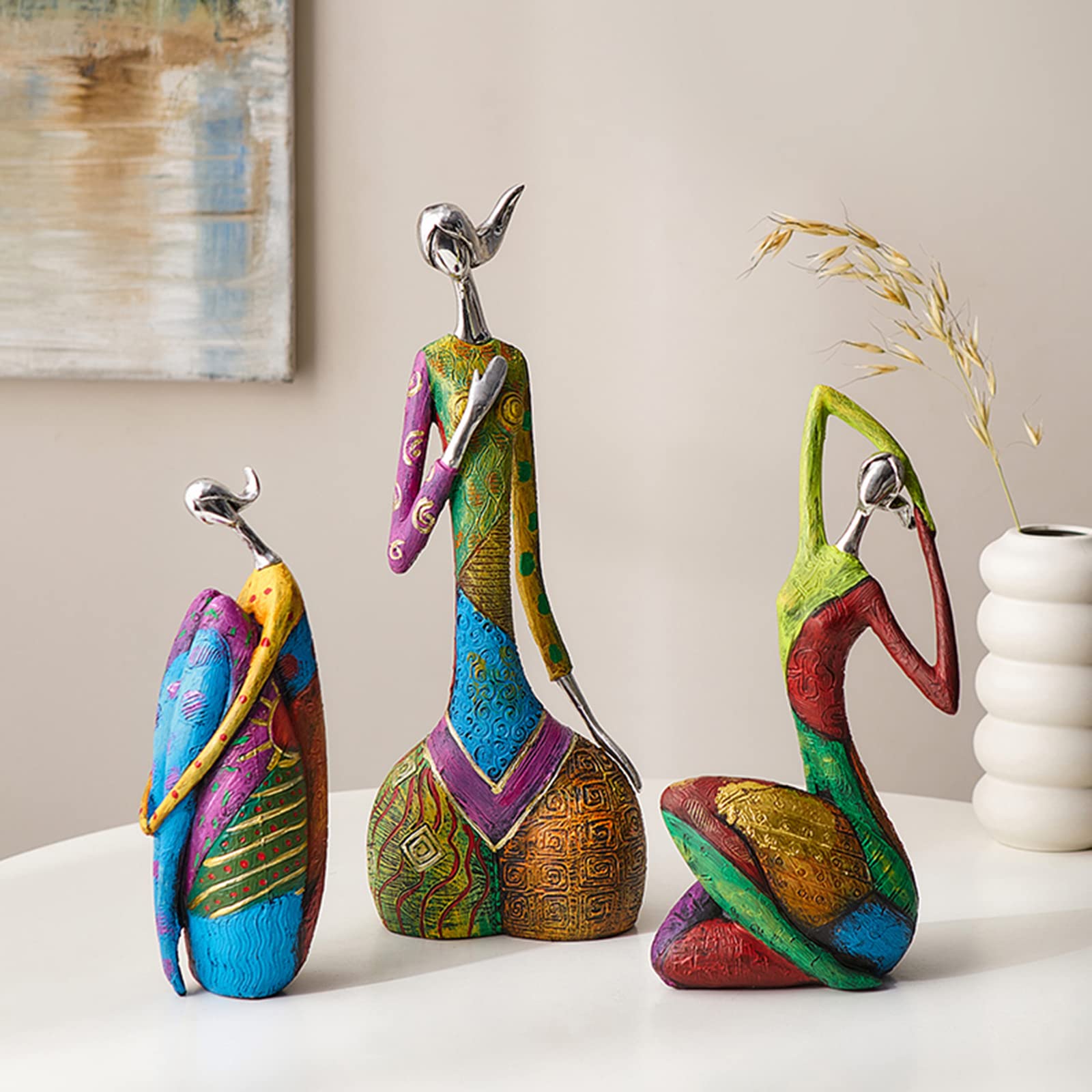 Abstract Art Woman Sculpture Figurines for Interior Resin Statue