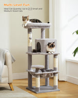 Multi Level Cat Tower with Large Metal Frame Hammock