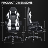 Gaming Chair, Computer Chair with Footrest and Lumbar Support