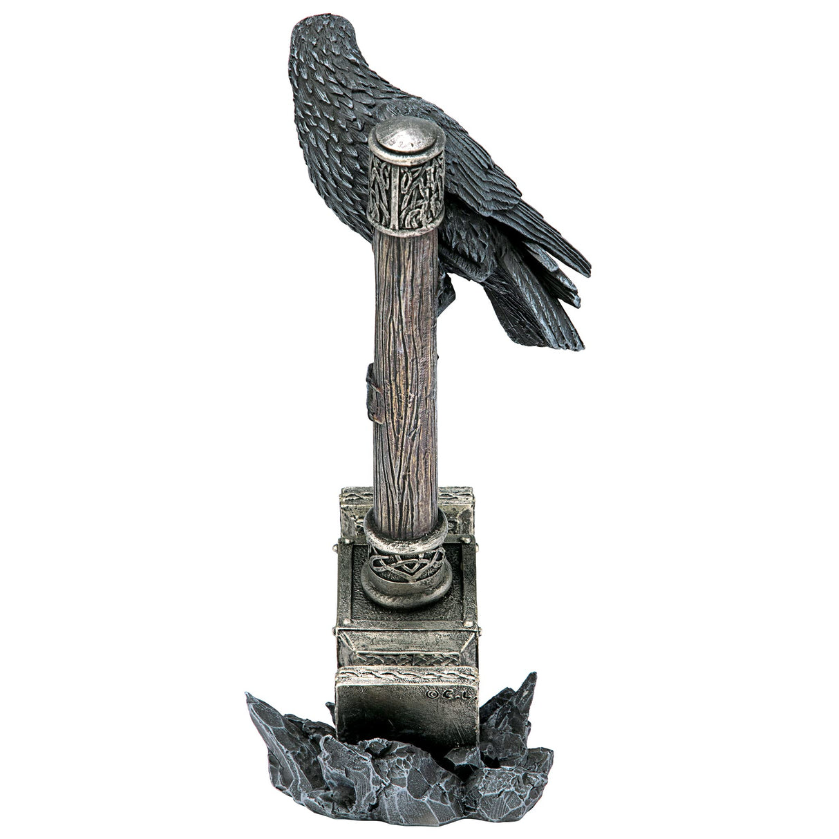 Raven Guardian of Thor's Thunder Hammer Statue