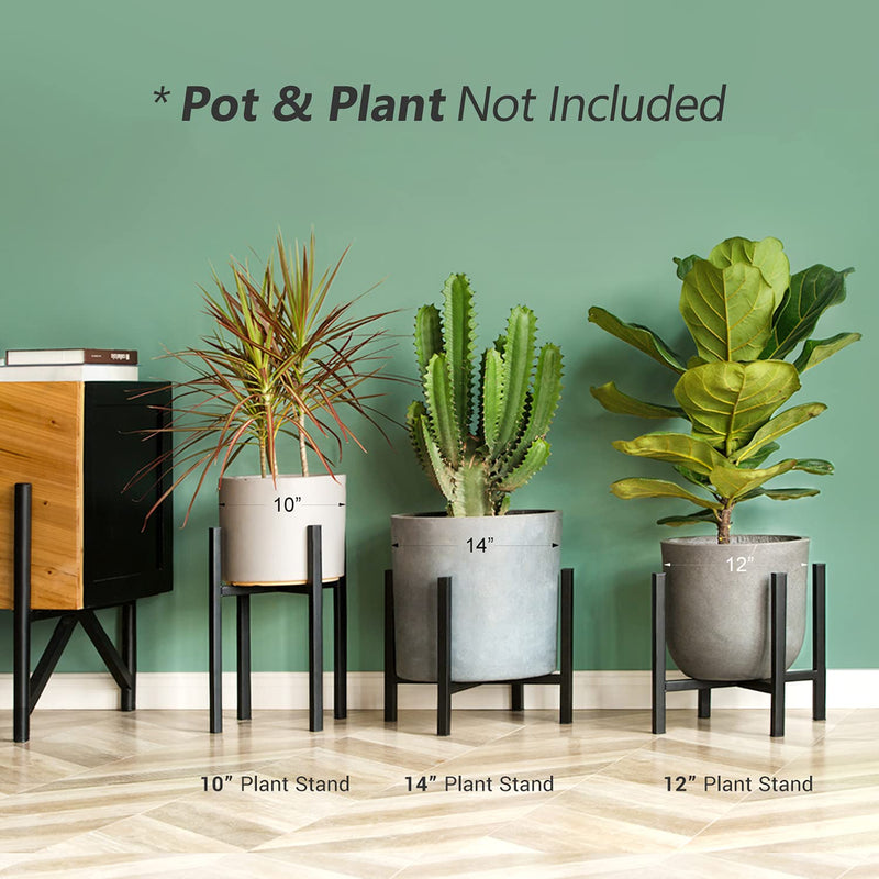 Plant Stand - EXCLUDING Plant Pot, Mid Century Modern Tall Metal Pot Stand