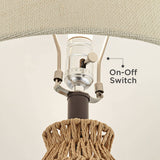 San Carlos Coastal Modern Table Lamp 29" Tall Natural Rattan