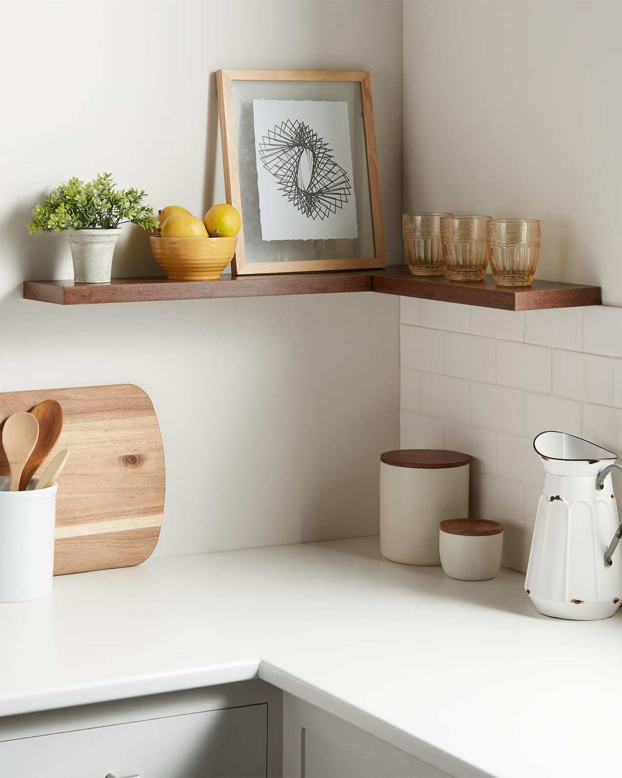 Floating Shelves, Wall Mounted Rustic Wood Shelves for Bathroom, Bedroom