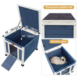 Cat House for Outdoor Cats, Feral Cat House Outdoor Weatherproof Shelter