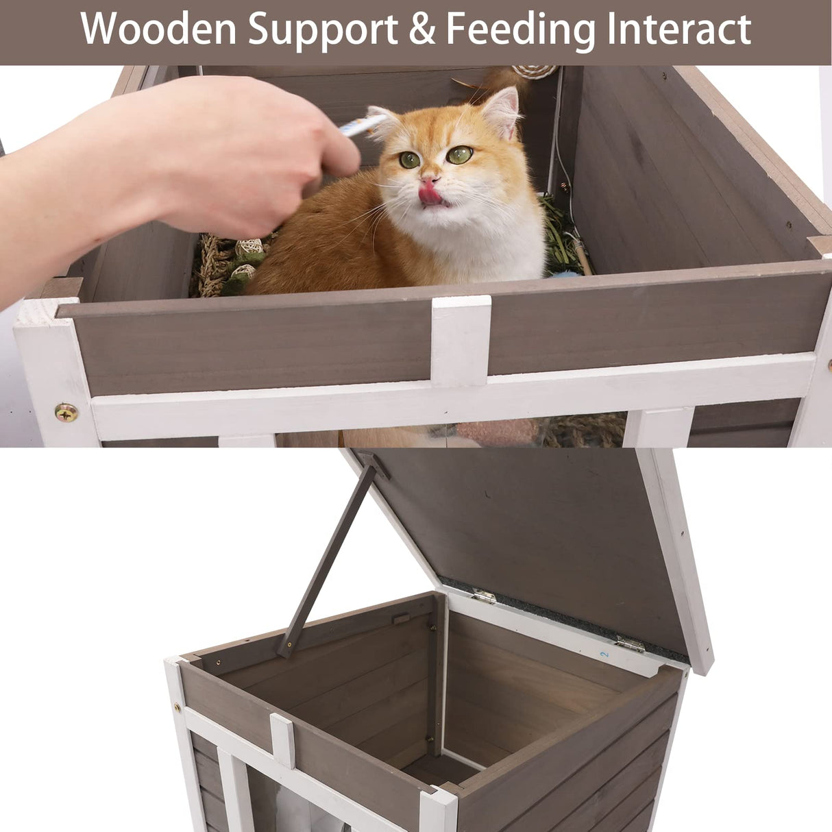 Outdoor Cat House Weatherproof - Outside Feral Cat House Shelter