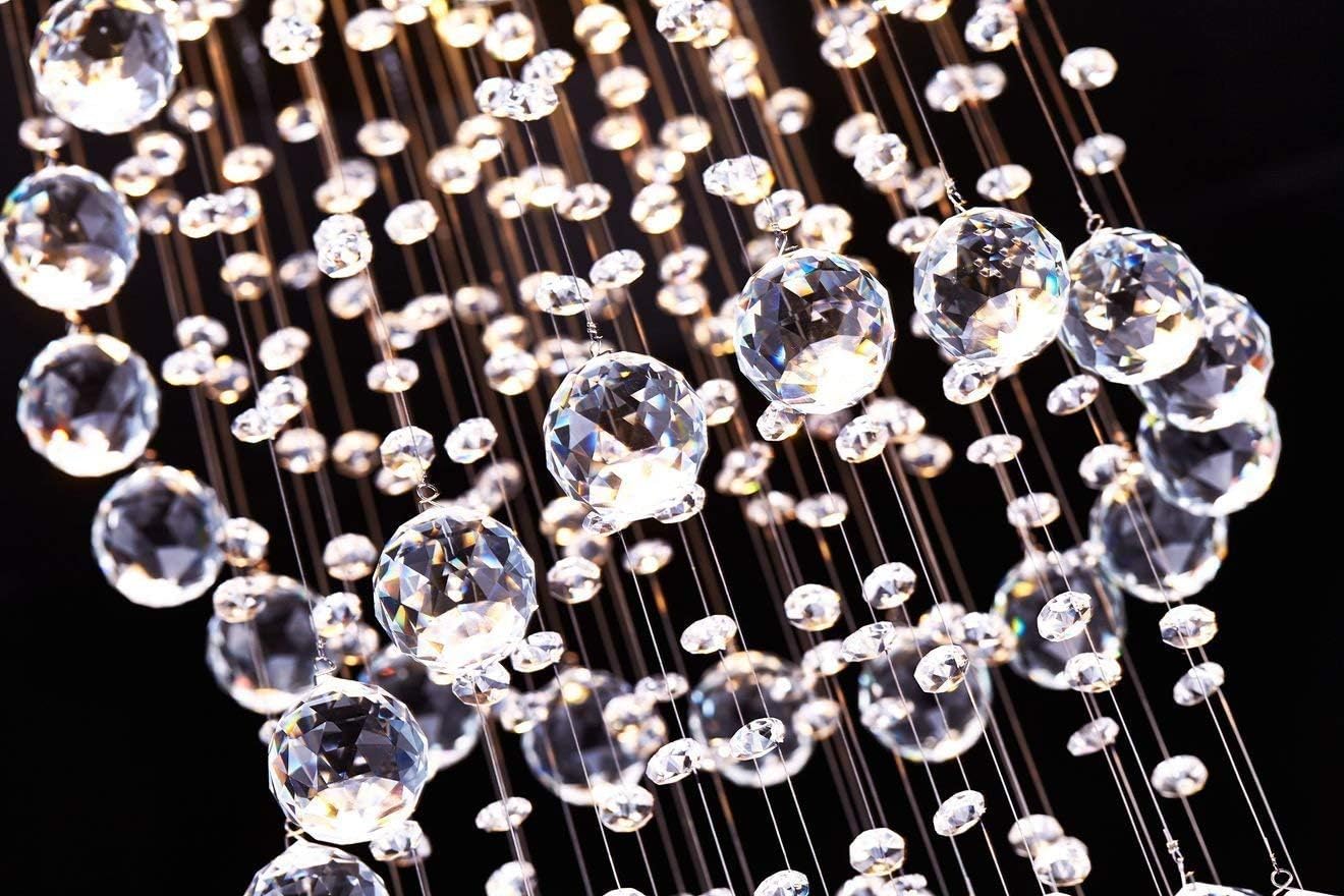 5-Lights Modern Chandelier in Raindrop Chandelier Style