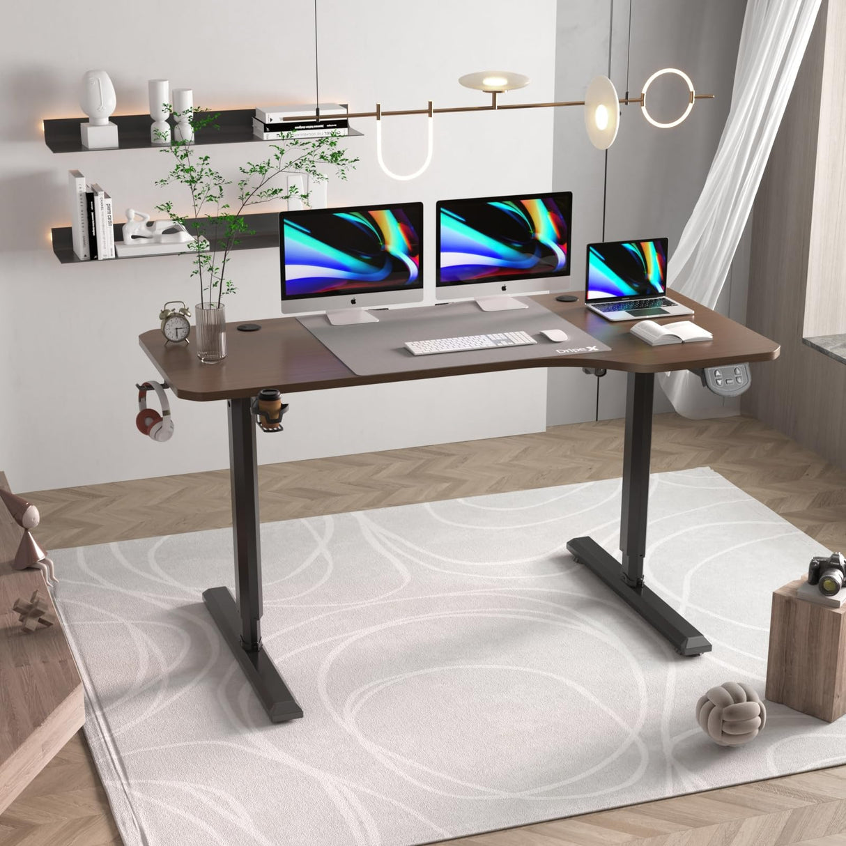 Electric Adjustable Height Standing Desk 63 x 30 Inches