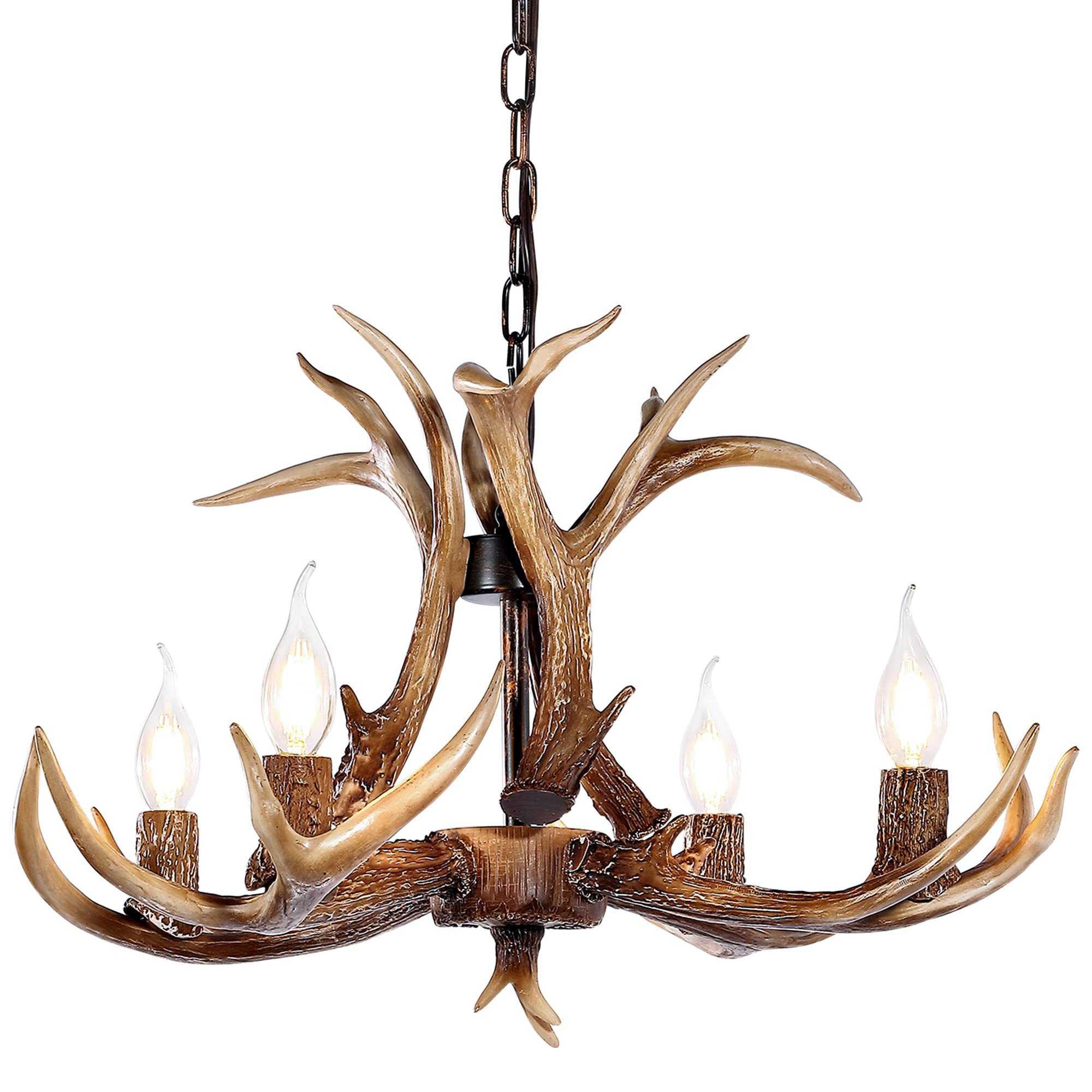 Antler Chandelier Lighting Deer Lamp Vintage Rustic Farmhouse