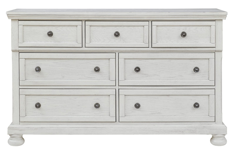 Robbinsdale Traditional 7 Drawer Dresser, Antique White