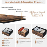 11 Drawers Dresser for Bedroom, Wide Dressers & Chests of Drawers