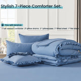 Queen Bed in a Comforter Set Queen, Ruffle Bedding Comforter Set