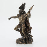 11 3/4" Zeus Greek God Holding Thunderbolt with Eagle Resin Statue