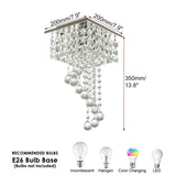 Modern Small Chandeliers Ceiling Light Fixture Square Flush