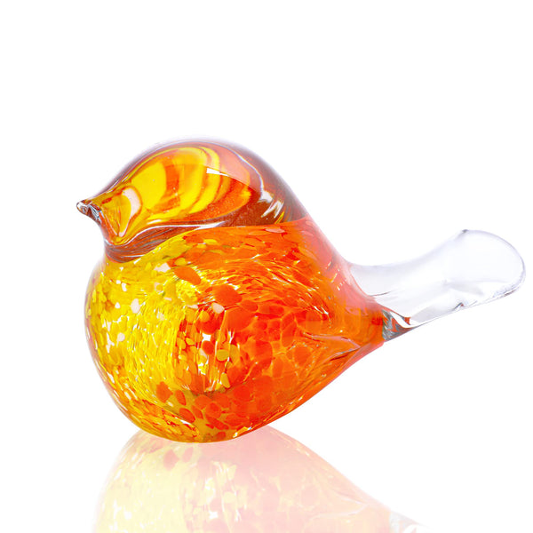 7inch Blown Glass Bird Figurine Collectibles Handcrafted Bird Paper