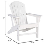 Sundown Treasure Outdoor Patio HDPE Weather Resistant Adirondack Chair