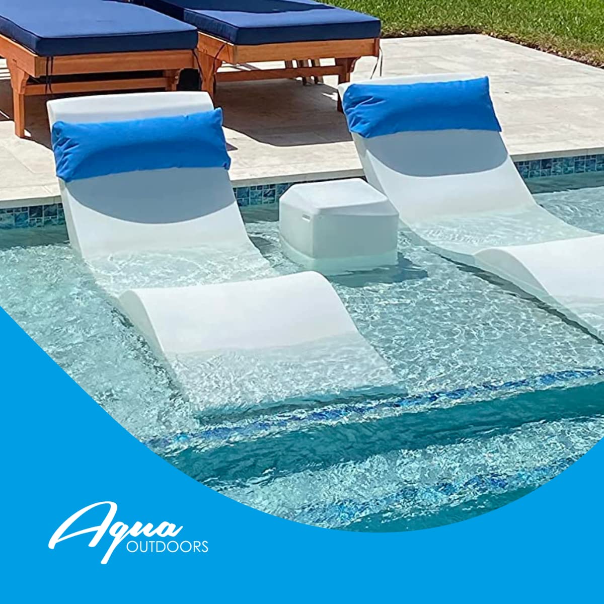 Outdoors - in-Pool Chaise Lounger - Pool & Sun Shelf Lounge Chair