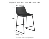 Centiar 24" Counter Height Modern Bucket Barstool