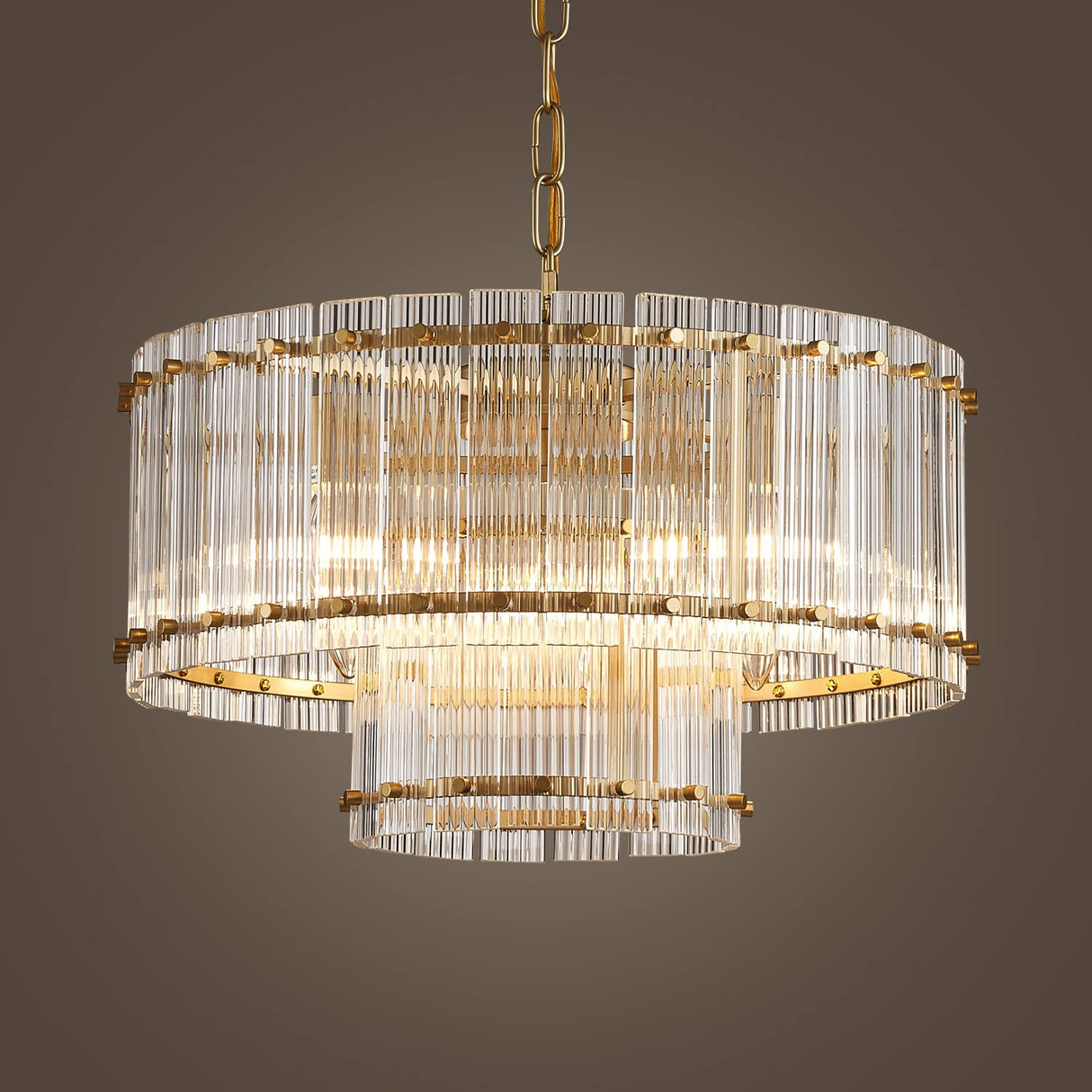 21032 Drum Chandelier Light Fixture