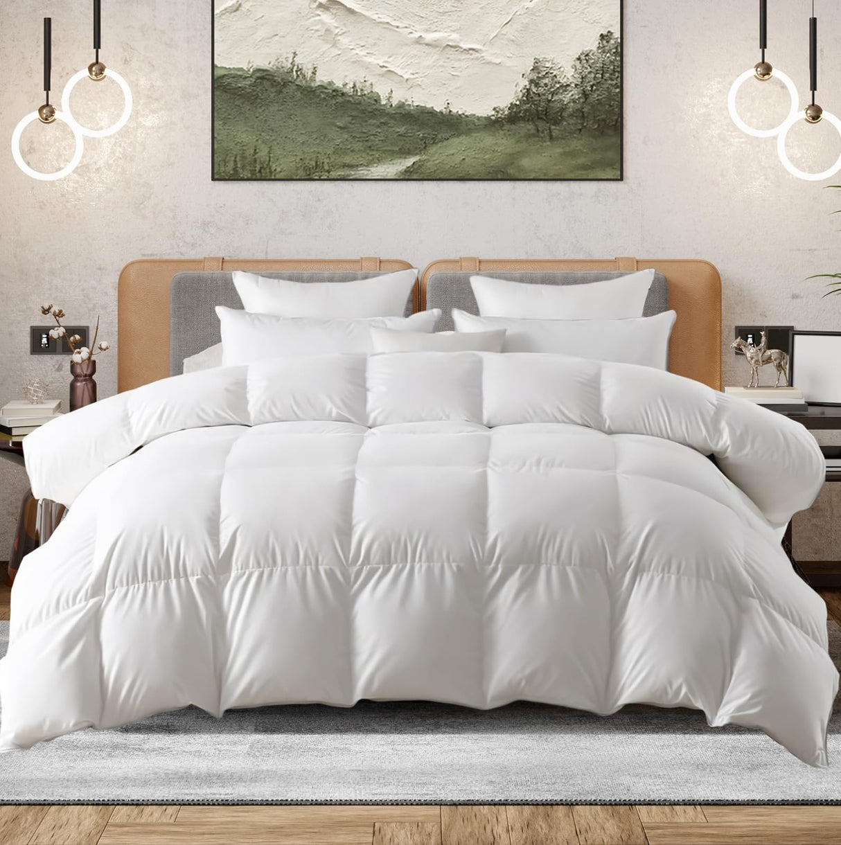 Down Comforter King Size, Hotel Feather Comforter Down Alternative Comforter