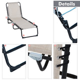 Folding Chaise Lounge Pool Chairs, Outdoor Sun Tanning Chairs, Folding