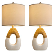 Boho Rattan Table Lamps Bedrooms Nightstand Set