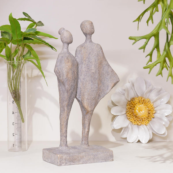 Sculptures Home Decor Wedding Gifts - Resin Standing Snuggling Stone Couple Statues