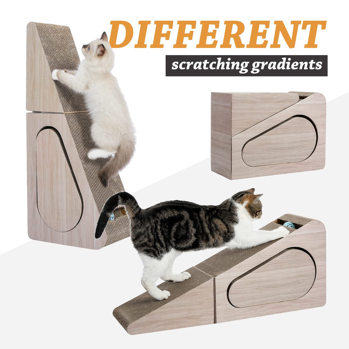 Cat Scratching Post, 2 in 1 Large 28.3" Corrugated Cat Scratcher