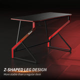 Simple Gaming Desk Z Shaped 40 inch Gamer Workstation, Home Computer