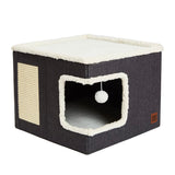 Cat Bed for Indoor Cats Cube House, Covered Cat Cave Beds & Furniture