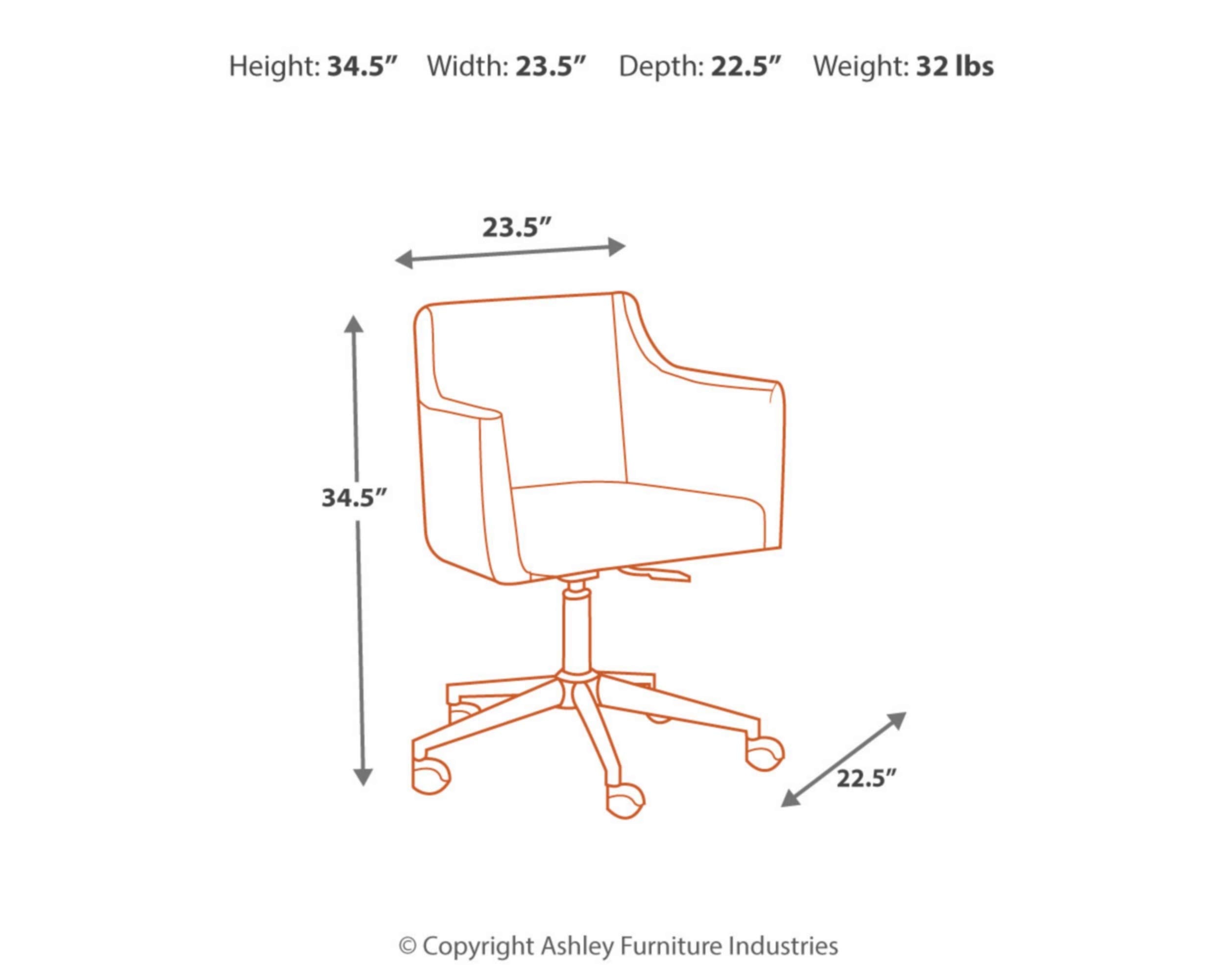 Baraga Contemporary Adjustable Swivel Home Office
