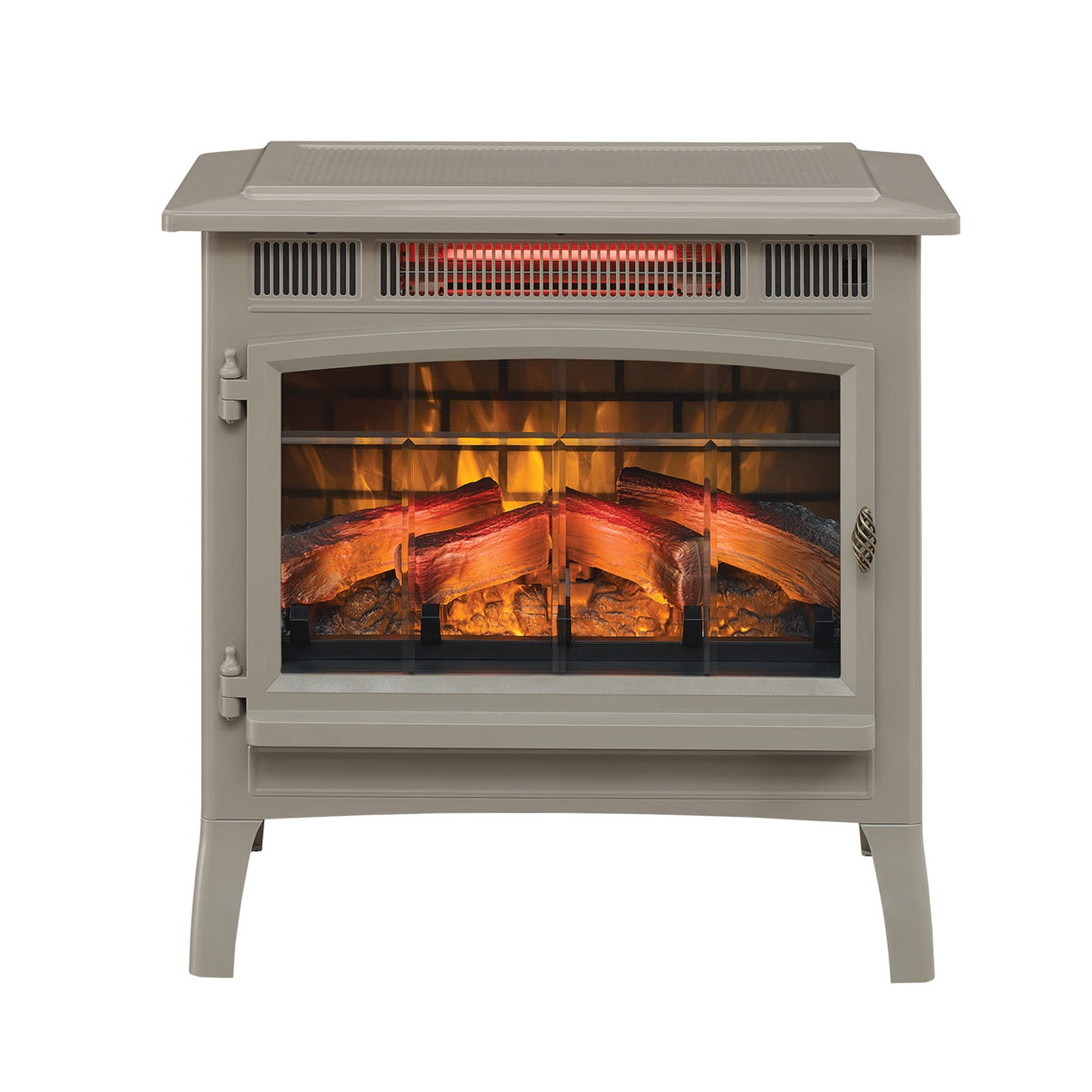 Electric Infrared Quartz Fireplace Stove with 3D Flame Effect