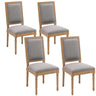 French Country Dining Chairs Set of 4, Upholstered Dining Room Chairs