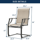 High Back Patio Chairs in All Weather Breathable Textile Fabric