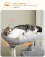 Multi Level Cat Tower with Large Metal Frame Hammock