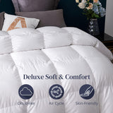 Luxurious Feathers Down Comforter Queen Size, Fluffy Hotel Collection Duvet Insert