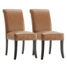 Upholstered Kitchen & Dining Room Chairs with High Back, Faux Leather Dining Chairs