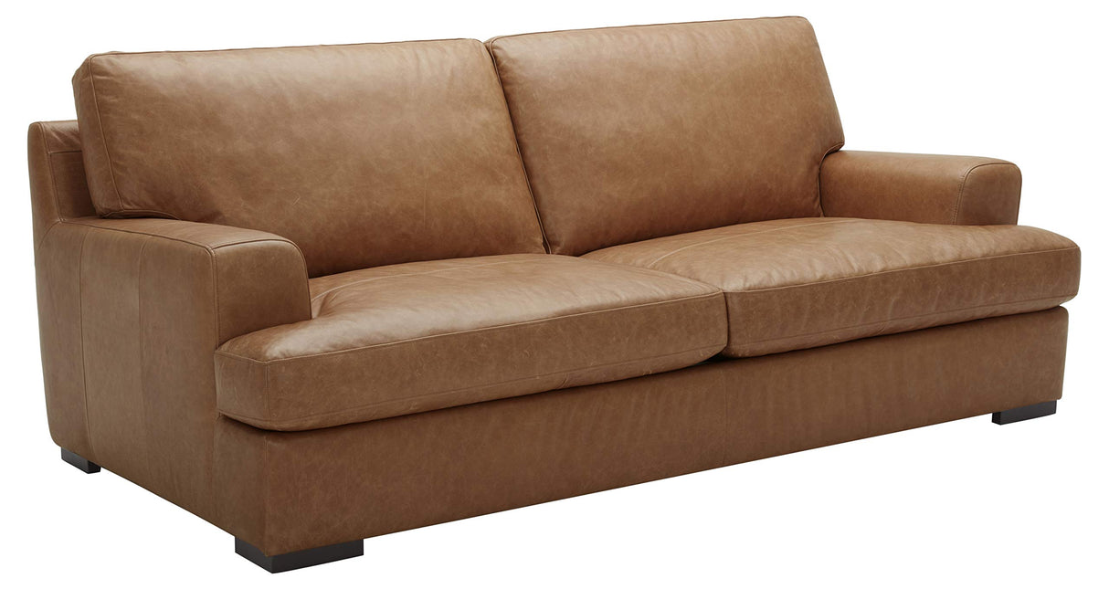 Lauren Genuine Leather Down Filled Oversized Sofa Couch