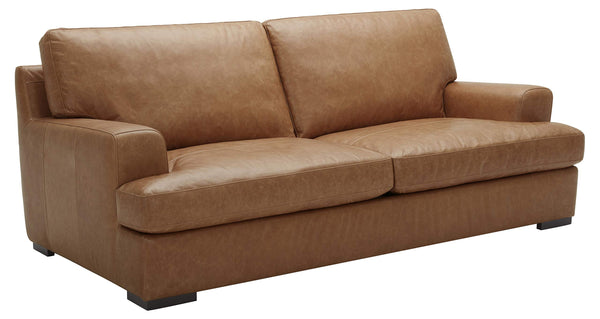 Lauren Genuine Leather Down Filled Oversized Sofa Couch