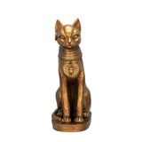 EU1012 Golden Bastet of Ancient Egypt Statue, Antique Gold