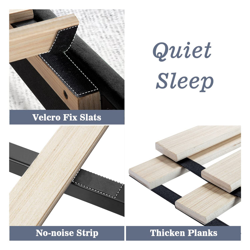 King Bed Frame/Velvet Upholstered Bed Frame with Vertical Channel Tufted Headboard