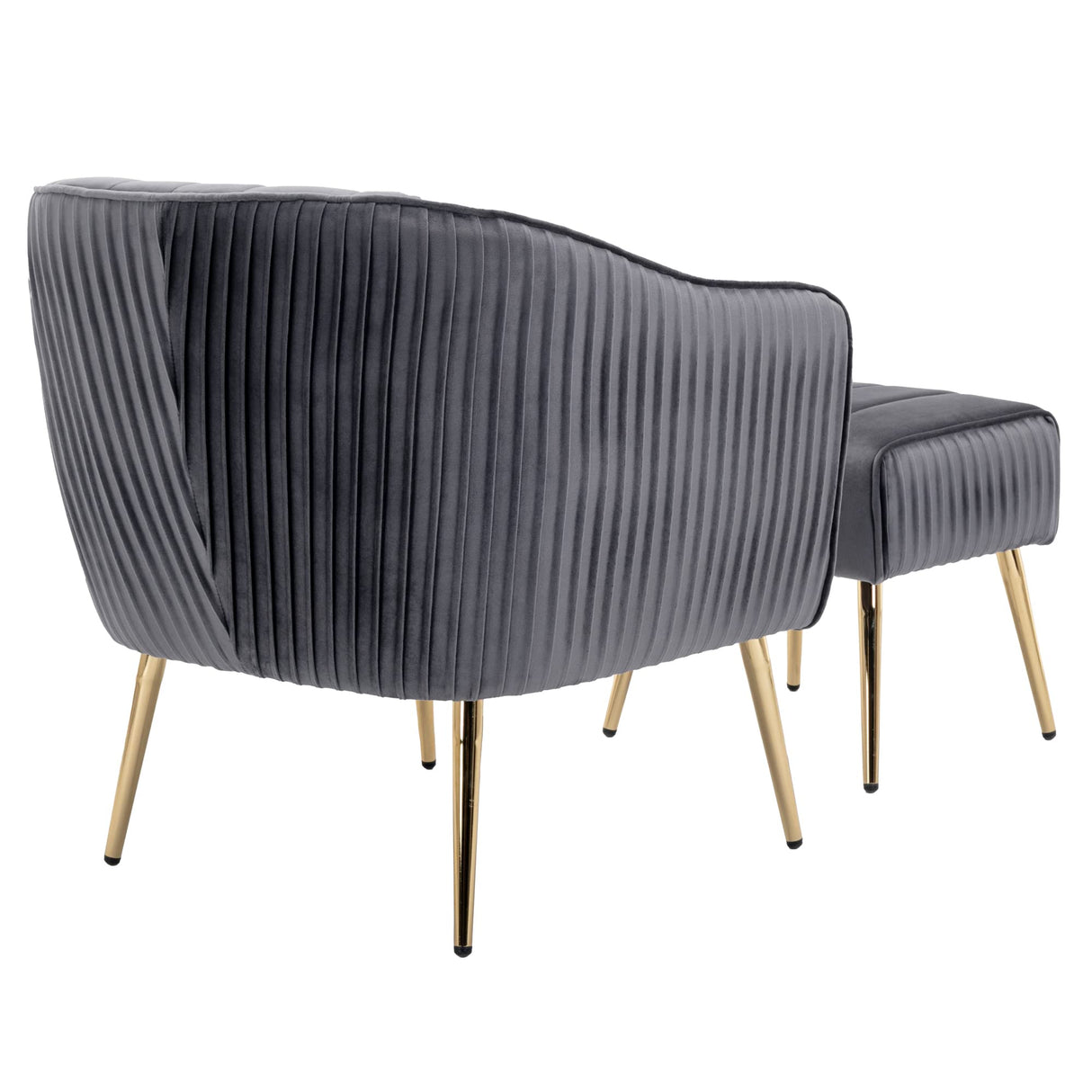 Velvet Modern Tub Barrel Arm Chair Upholstered Tufted Sofa Chair