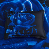 Blue Comforter Set 7 Piece Bed in a Bag Blue Rose Comforter